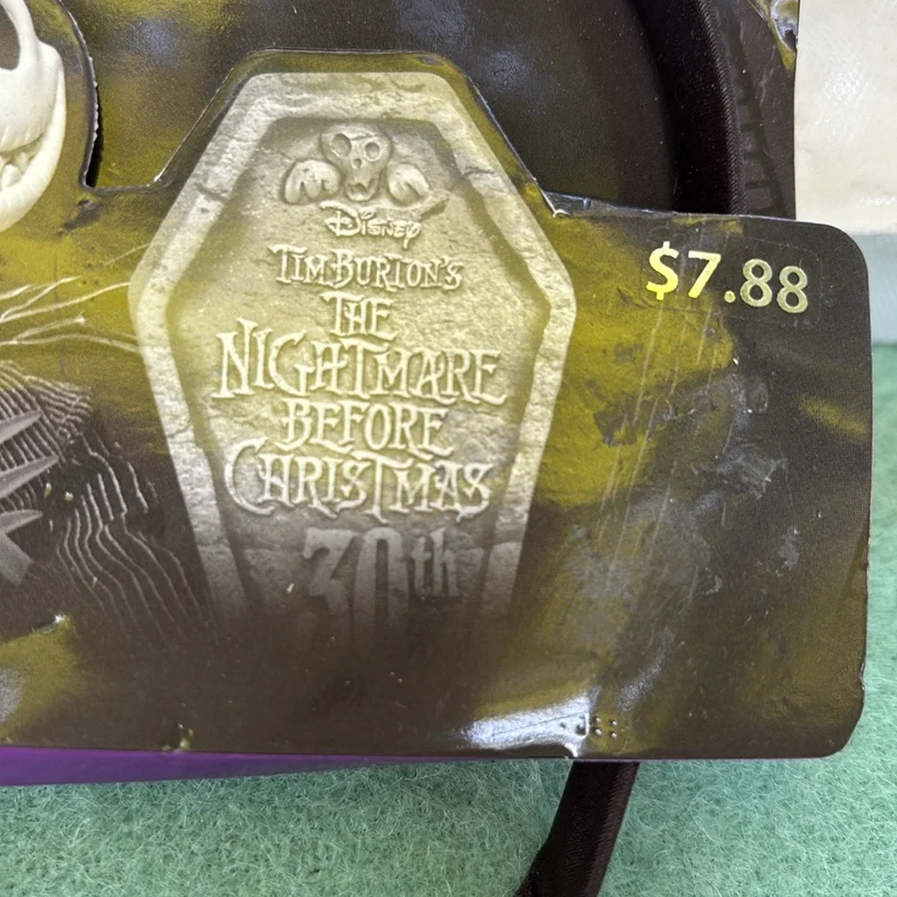 NWT Disney 30th Nightmare Before Christmas Black Headband Big Bow Jack Bats OS